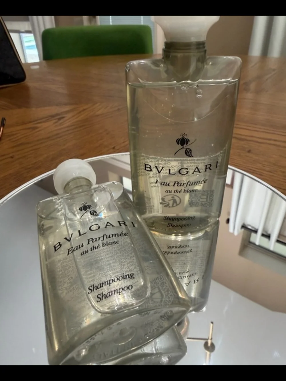 Bvlgari Eau Parfumée au Thé Blanc Shampoo - Travel Size Bundle Set Of 2